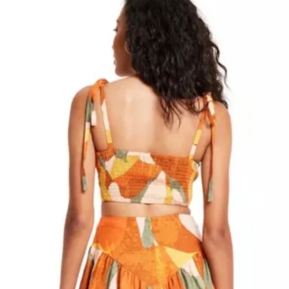 Women's Mixed Paint Print Knotted Crop Tank Top - Fe Noel x Target - Picture 2 of 2